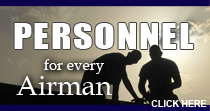 graphic with two people kneeling down ands words saying personnel for every Airman